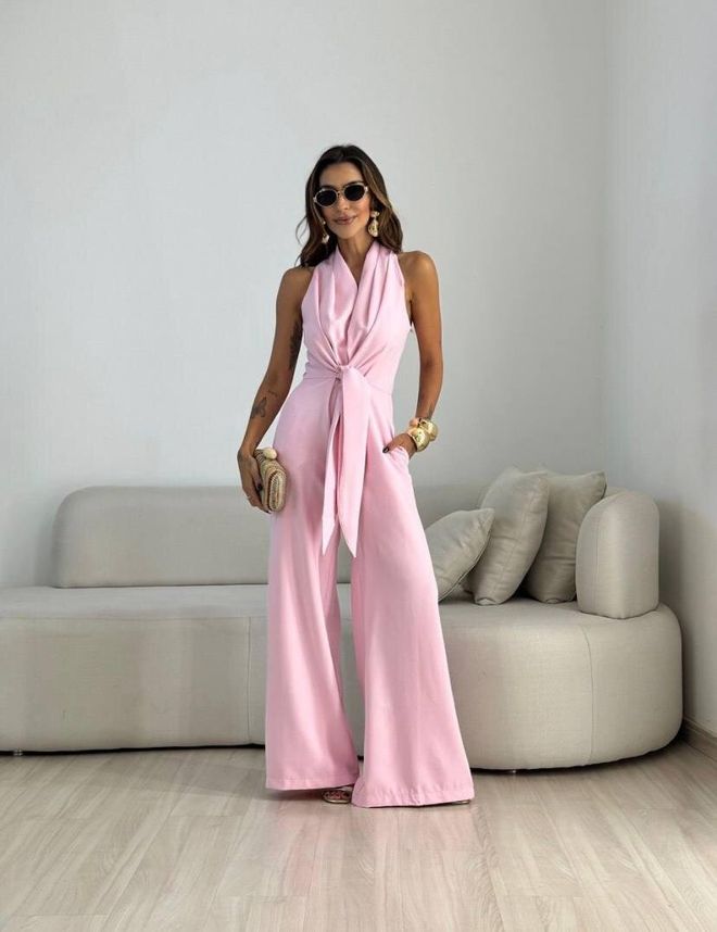My Jest Fashion Pink Tailored Jumpsuit Sexy Elegant Formal Wholesale Clothing Formal