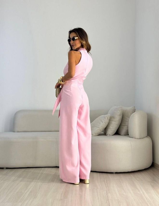 My Jest Fashion Pink Tailored Jumpsuit Sexy Elegant Formal Wholesale Clothing 1