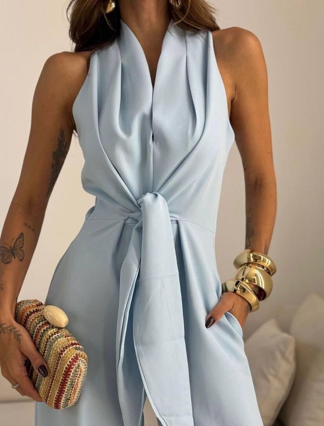 My Jest Fashion Blue Elegant Tailored Jumpsuit Wholesale Clothing 1