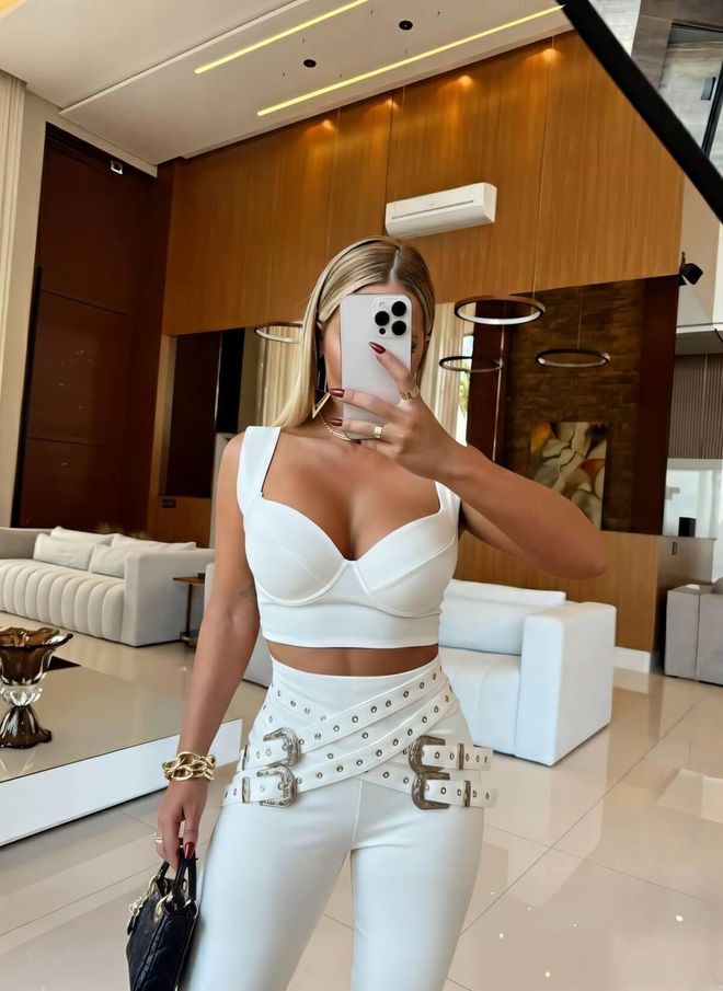 My Jest Fashion Conjunto Blanco Elegante Glam Formal Ropa al por mayor Sexy