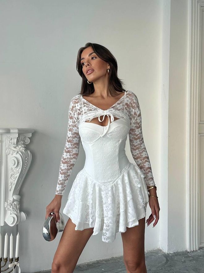 My Jest Fashion Biały Seksowny Elegancki Glam Crop Top Hurtowa sprzedaż odzieży Seksowny