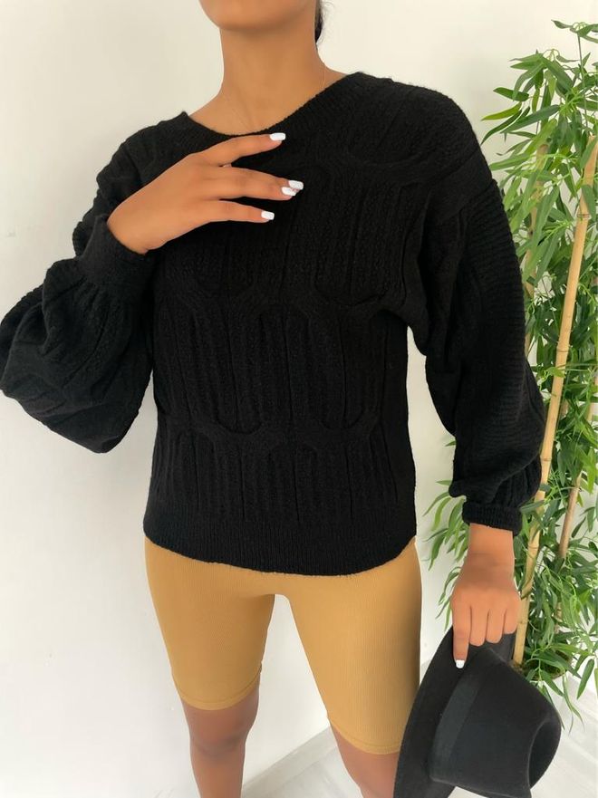 MyBee Џемпер Црна Велепродаја одеће Вуна