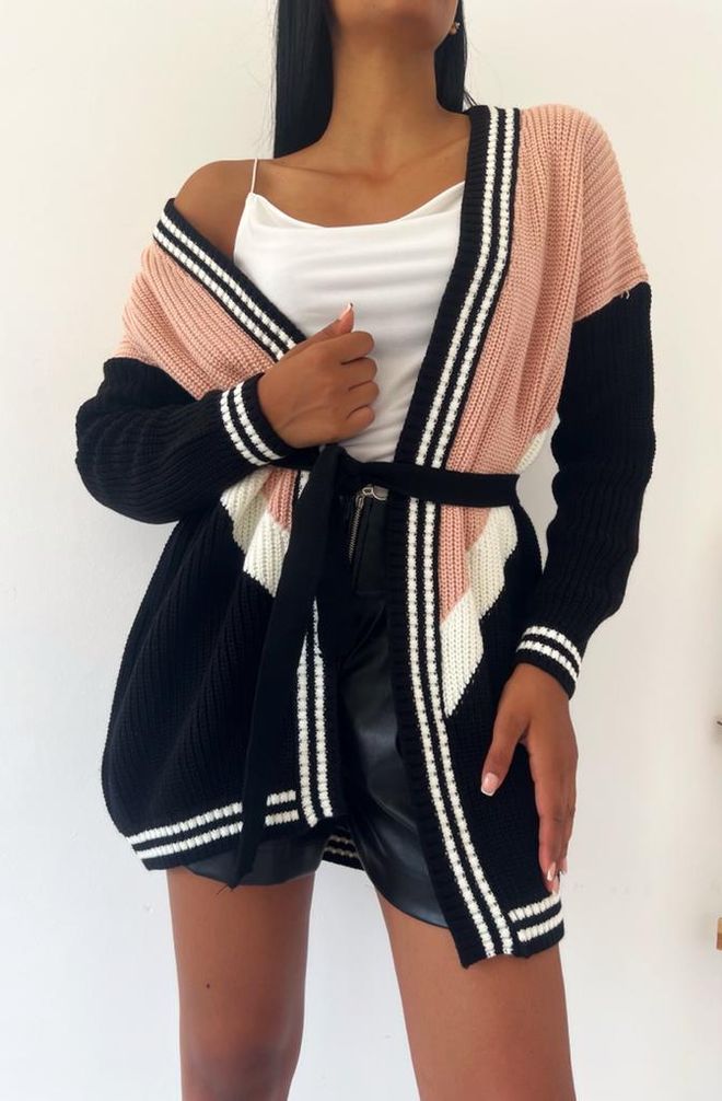 MyBee Cardigan Powder Pink Wholesale Clothing Wool