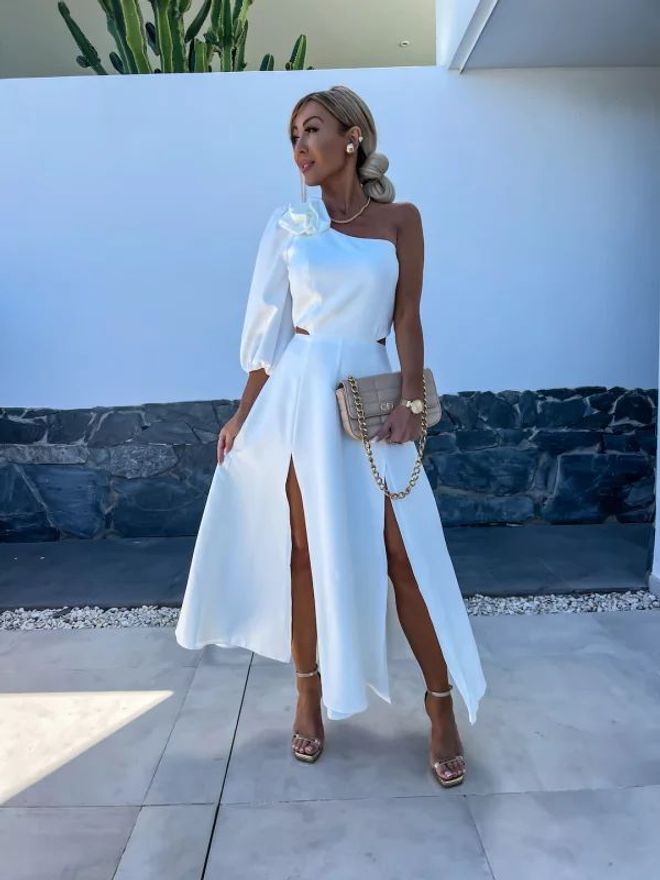 MyBee Rose On Shoulder White Wholesale Clothing Cotton