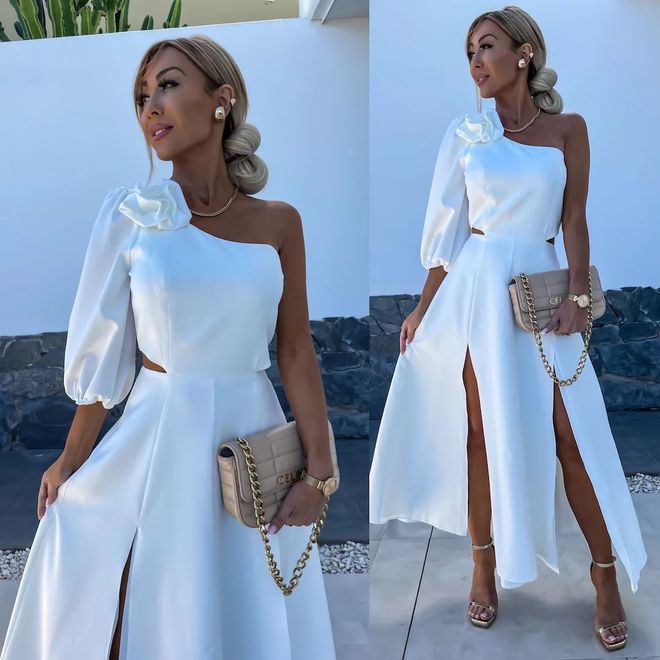 MyBee Rose On Shoulder White Wholesale Clothing Birthday