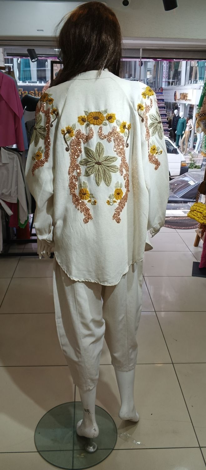 MyBee Σετ Κιμονό Με Παντελόνι Shalwar Χονδρικό εμπόριο ενδυμάτων Απλό