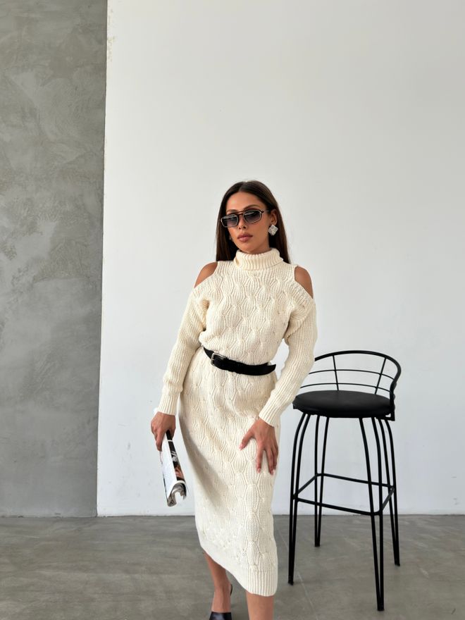 MyBee Elegant Shoulder Ecru Wholesale Clothing Wool
