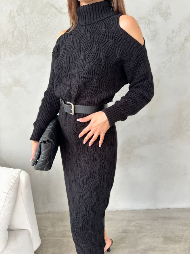MyBee Elegant Shoulder Black Wholesale Clothing Elegant