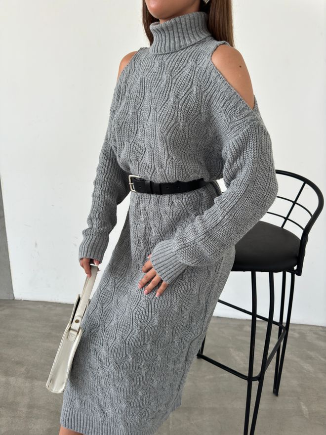 MyBee Elegant Shoulder Grey Wholesale Clothing Wool