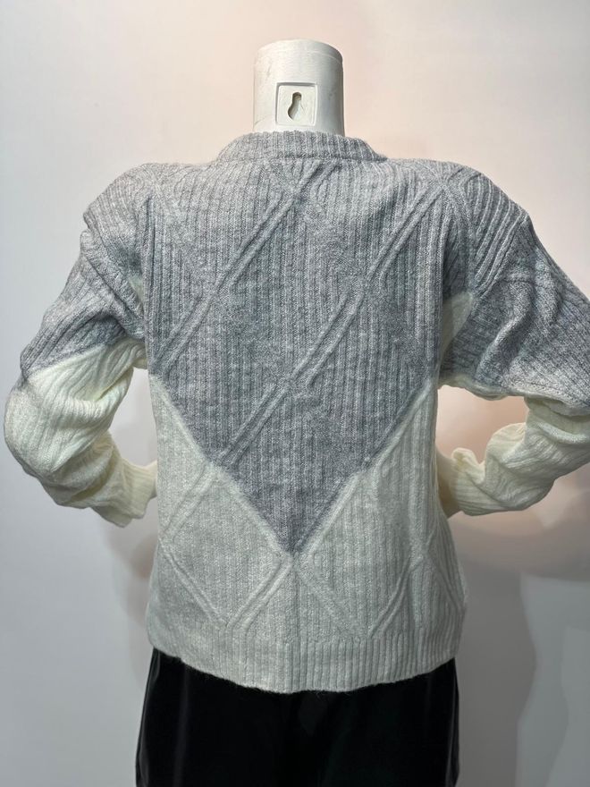 MyBee سترة انترسيا ناعمة رمادي ملابس بالجملة أكريليك