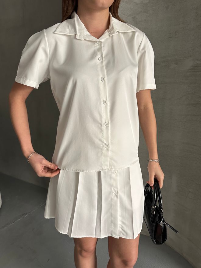 MyBee Rokset Met Voering Wit Groothandel Kleding Elegant