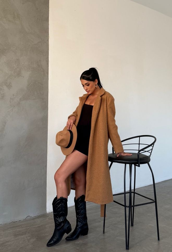 MyBee Παλτό Bürümcük Camel Χονδρικό εμπόριο ενδυμάτων Casual