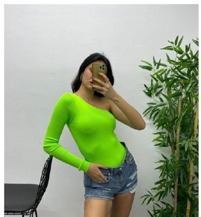 MyBee Raccolto A Scala A Braccio Singolo Verde Abbigliamento all'ingrosso Casuale