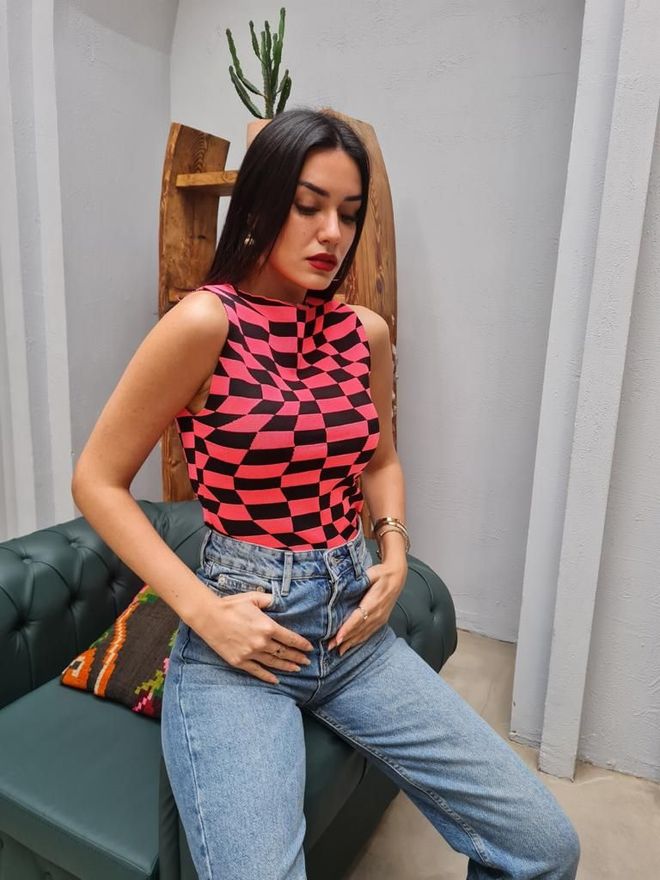 MyBee İlizyon Krop Pembe Toptan Giyim Gündelik