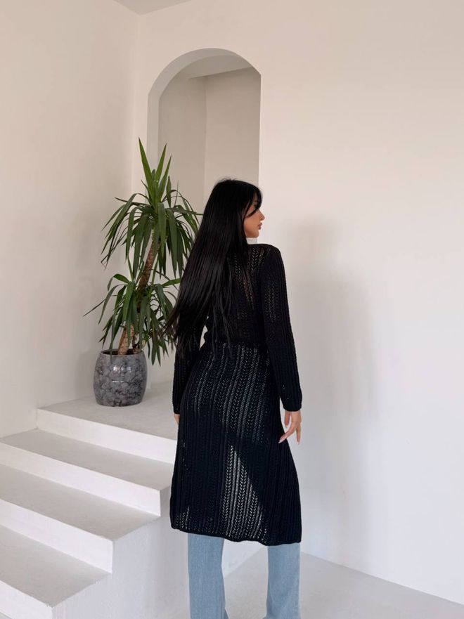 MyBee Knitwear Dress Black Wholesale Clothing No Fabric