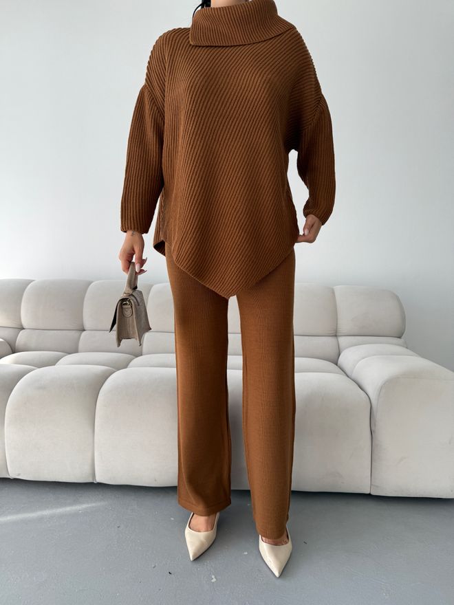 MyBee Abito Casual Elegante Marrone Abbigliamento all'ingrosso Modesto