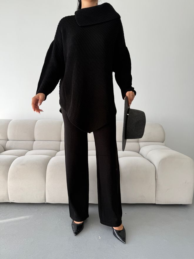 MyBee Nero Casual Elegante Abito Abbigliamento all'ingrosso Modesto