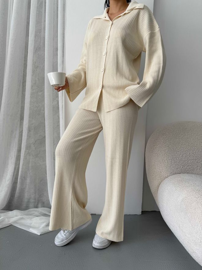 MyBee Беж Комплет Елегантан Формални Велепродаја одеће Лоунге