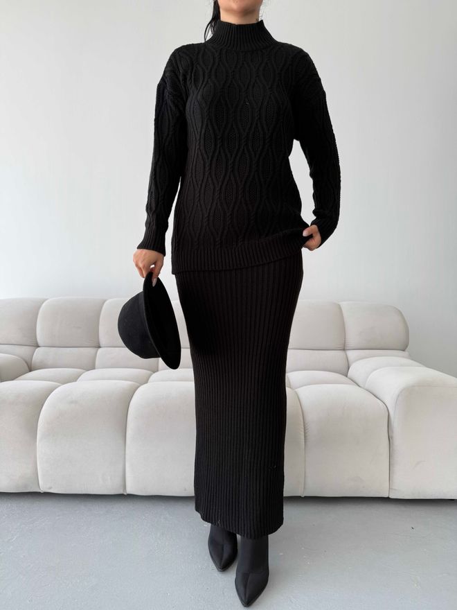 MyBee Abito Nero Modesto Elegante Formale Abbigliamento all'ingrosso Modesto