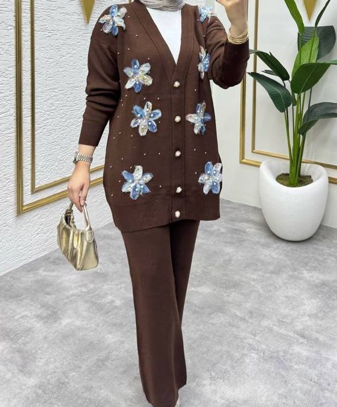MyBee Brown Elegant Regular Fit Buttoned Suit Wholesale Clothing Lounge