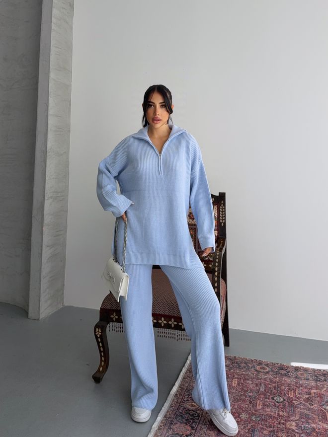 MyBee Costume Bleu Décontracté Élégant Grande Taille Vêtements en gros Décontracté