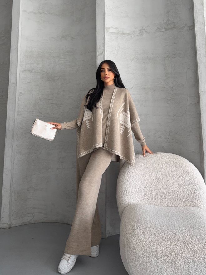 MyBee Costume Beige Décontracté Élégant Modeste Vêtements en gros Modeste