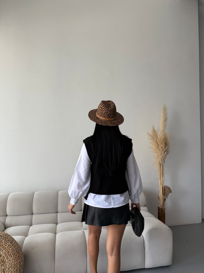 MyBee Cămașă Detaliată Tricotaj Negru Îmbrăcăminte cu ridicata Bumbac