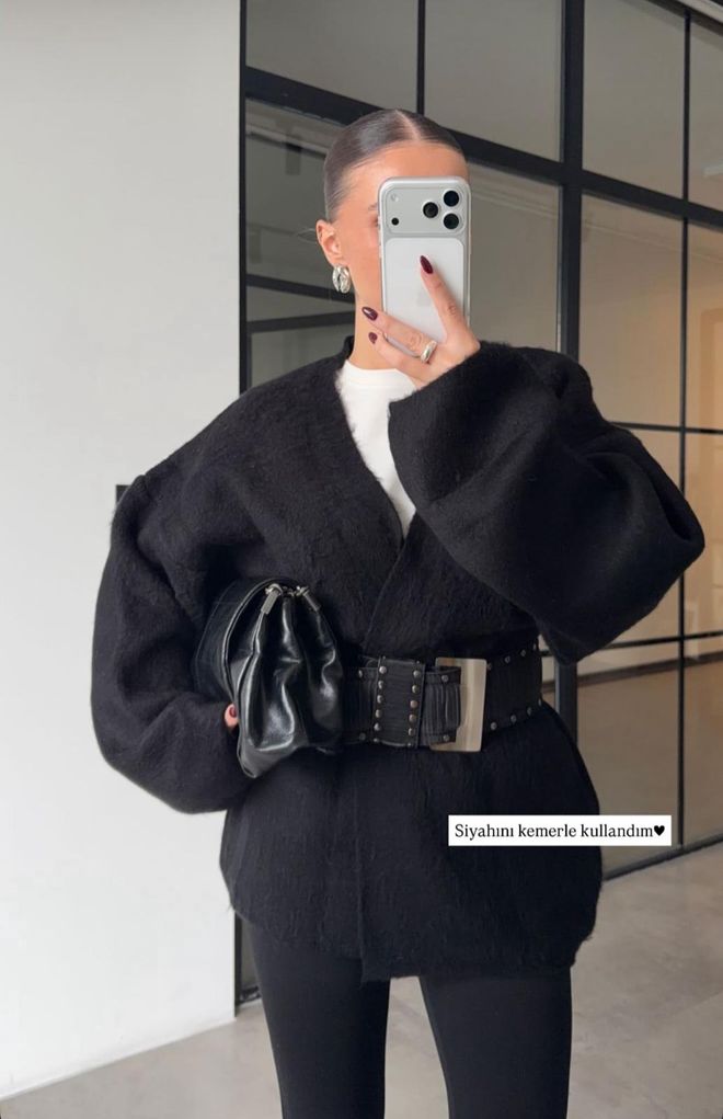 MyBee Rebeca Negra Casual Elegante Con Cuello En V Ropa al por mayor Casual