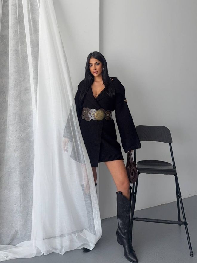 MyBee Black Cardigan Sexy Casual Vintage Elegant Retro Wholesale Clothing 1