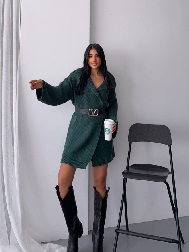MyBee Green Sexy Casual Elegant Cardigan Wholesale Clothing 1