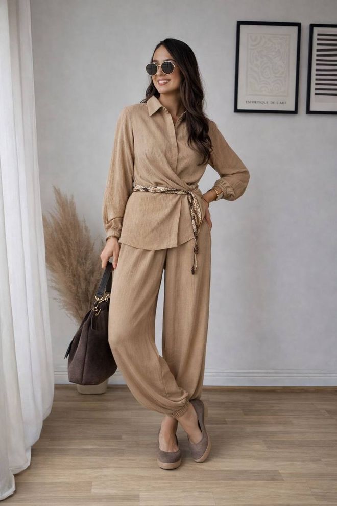 MyBee Abito Beige Casual Elegante Formale Abbigliamento all'ingrosso Modesto