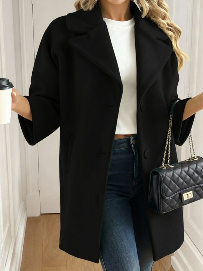 MyBee Cachet Coat Black Wholesale Clothing Polyester