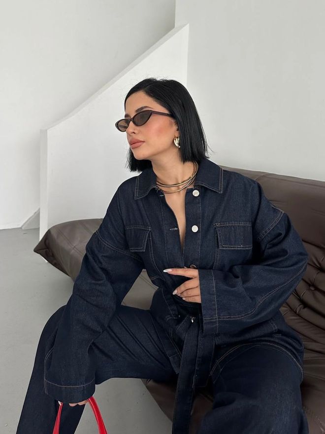 MyBee Elegantný Formálny Navy Blue Oblek Veľkoobchod s oblečením Doma