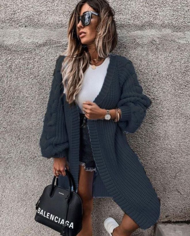 MyBee Cardigan Black Wholesale Clothing Modest