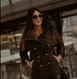 Ein Bekleidungsmodell aus dem Großhandel trägt 39341-coat-black, türkischer Großhandel  von 