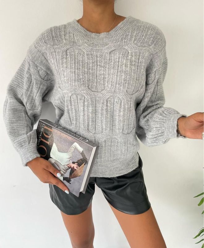 MyBee سترة رمادي ملابس بالجملة محتشم