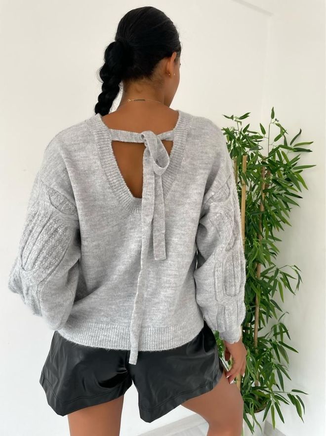 MyBee سترة رمادي ملابس بالجملة صوف