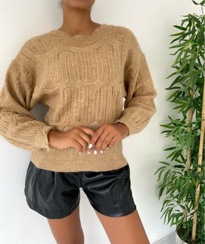 MyBee Sweater Camel Wholesale Clothing Wool