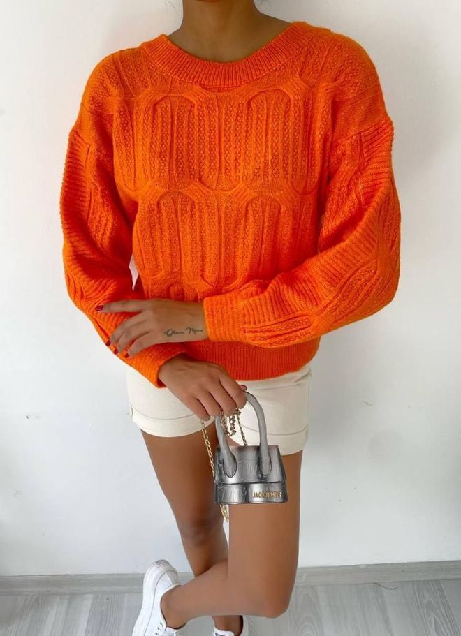 MyBee سترة برتقالي ملابس بالجملة صوف