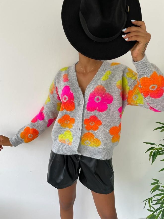 MyBee Cardigan Grey Wholesale Clothing Casual