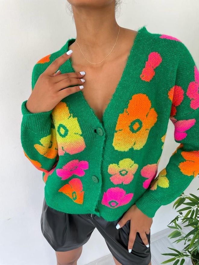 MyBee Cardigan Green Wholesale Clothing Wool
