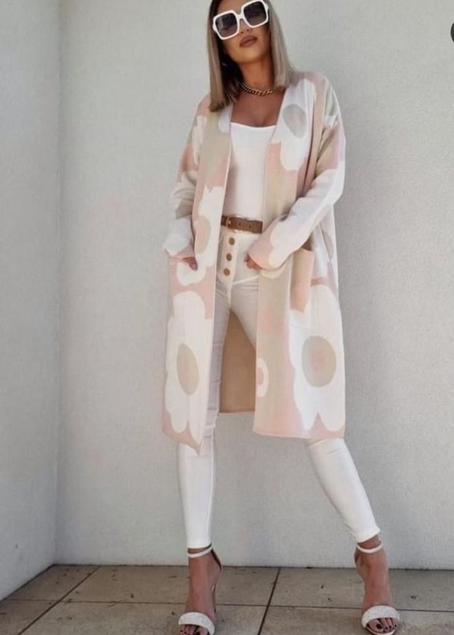 MyBee Cardigan Powder Pink Wholesale Clothing Casual
