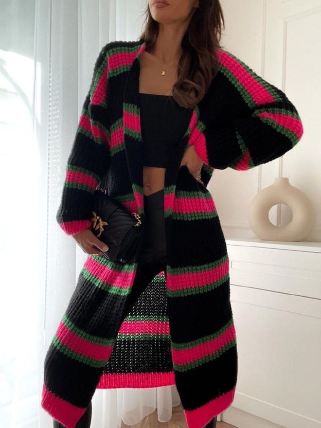 MyBee Cardigan Nero Abbigliamento all'ingrosso Casuale