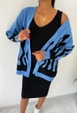 Un model de îmbrăcăminte angro poartă 39471-dress-and-cardigan-suit-blue, turcesc angro  de 