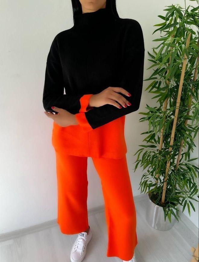 MyBee Κοστούμι Πορτοκαλί και Μαύρο Χονδρικό εμπόριο ενδυμάτων Casual