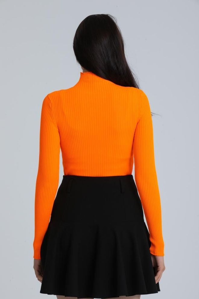 MyBee Stone Polyelit Knitwear Orange Wholesale Clothing Work
