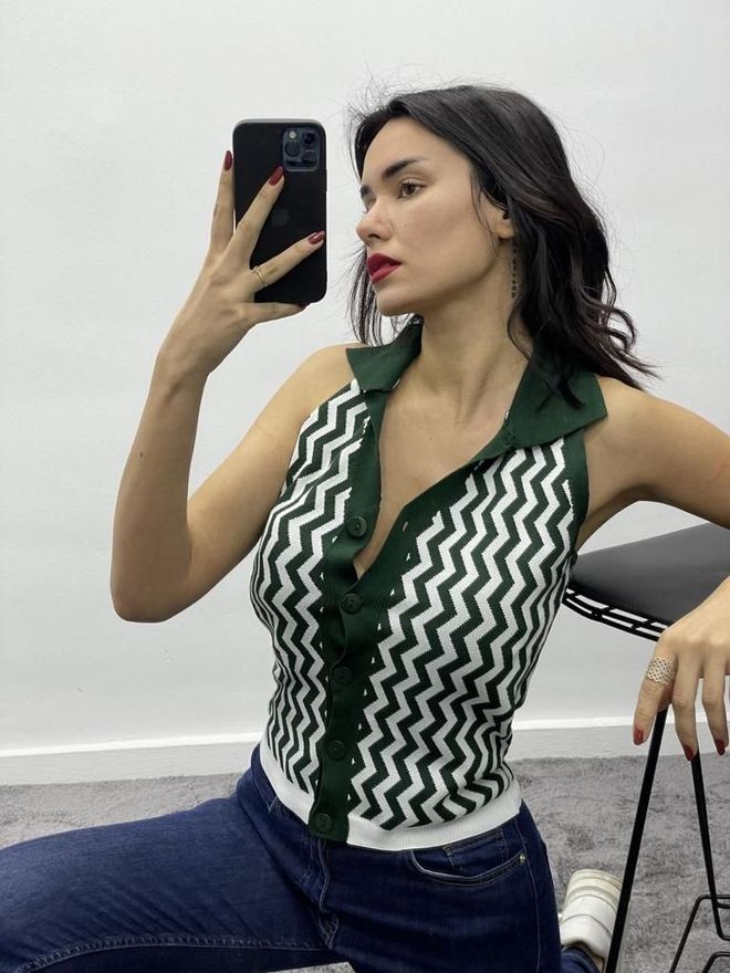 MyBee Maglieria a collo alto Verde Abbigliamento all'ingrosso Casuale
