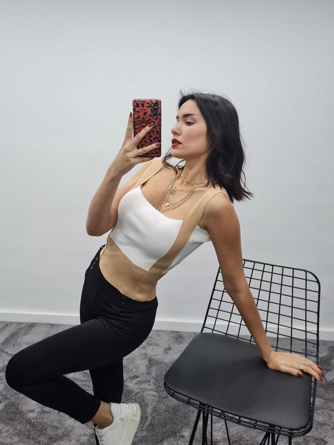 MyBee Crop Maglieria Bianco Abbigliamento all'ingrosso Lana