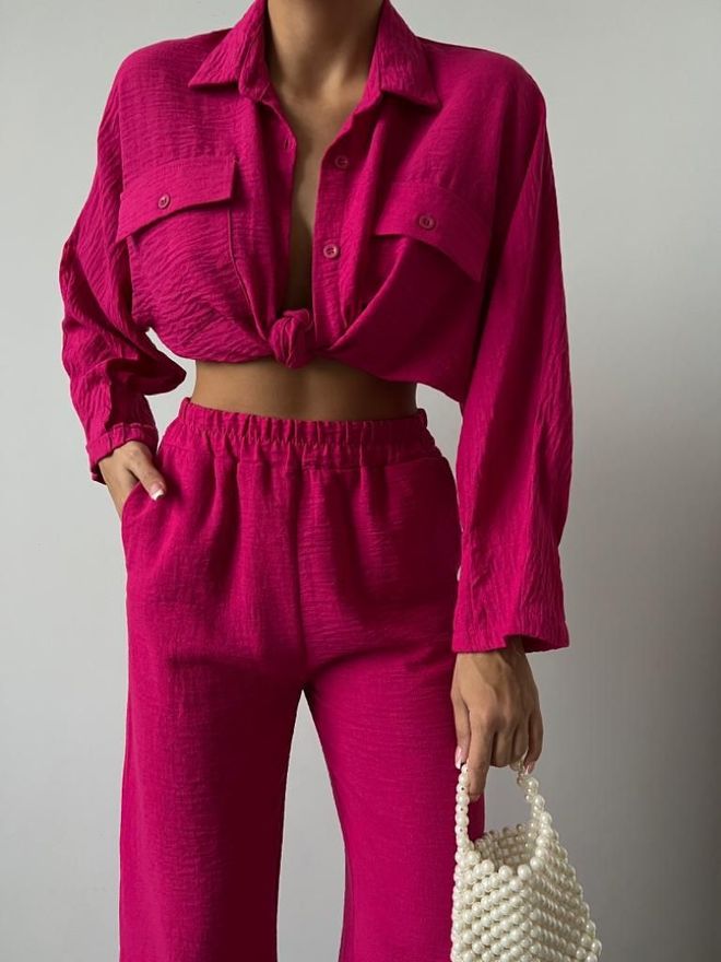 MyBee TRAJE LINO Fucsia Ropa al por mayor Modesto
