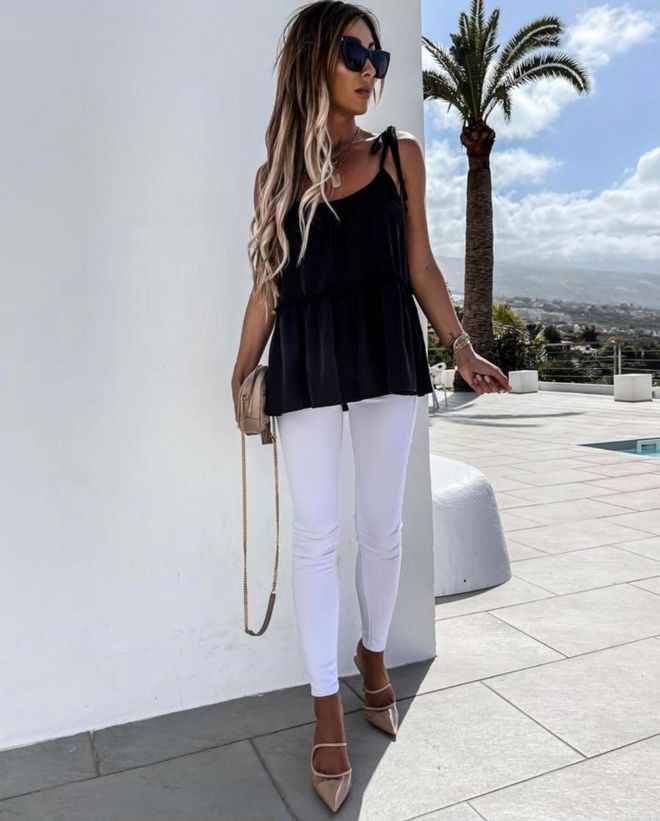 MyBee Askılı Bluz Siyah Toptan Giyim Gündelik